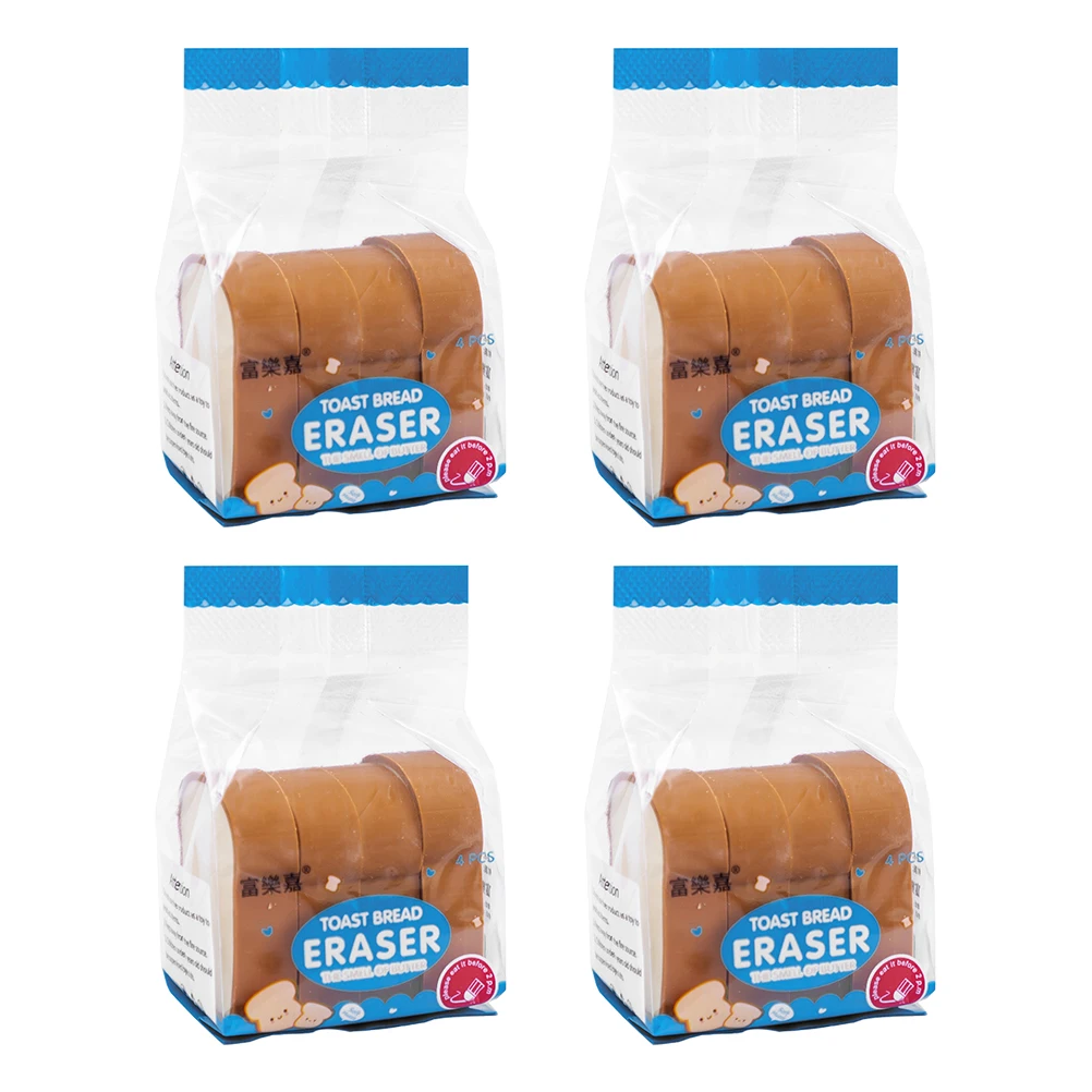 

12Pcs Cartoon School Decorative Pencil Food Supplies Portable Mini Food Cartoon Mini Erasers Shaped Erasers Long Lasting