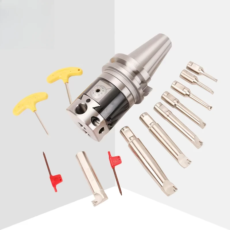 

NBH2084 Boring Head Set R8 BT NT MT Shank with 8 Adjustable Insertion Boring Bars