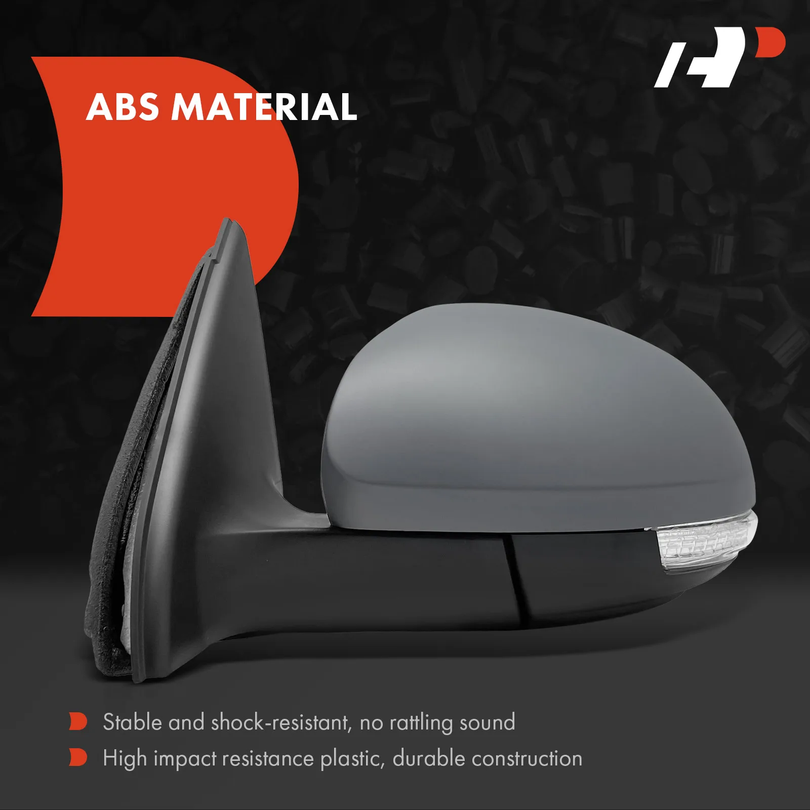A-Premium Driver Side Power Door Mirror for Volkswagen Tiguan 2009-2018 Power Folding Turn Signal Light Heated Puddle Light Gray