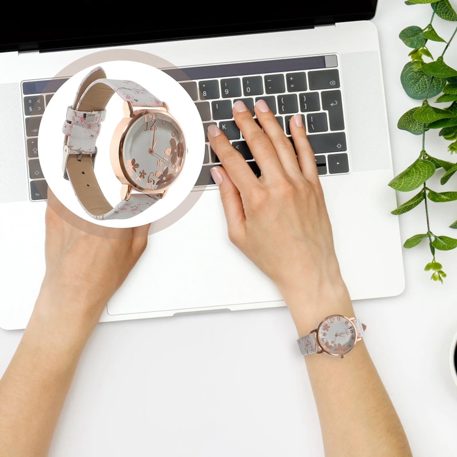 

Chic Women Watch Elegant Quartz Wristwatch Fashionable Casual Girl Accessory Lightweight Portable Stylish Women Watch