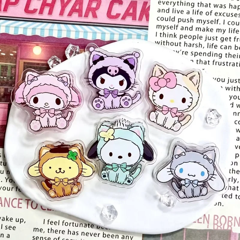 

Набор из 48 акриловых зажимов Sanrio Pochacco Kuromi для фото, поделок, декора, заметок, бумаги, канцелярских принадлежностей для офиса и школы