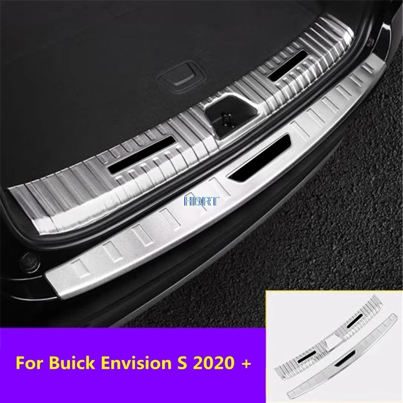 For Buick Envision S 2020 + Rear Bumper Trunk Boot Guard Plate Trim Car Style Protector Decoration Accessories Exterior Sticker