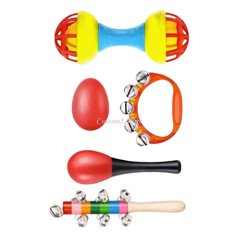 Y1ub Interactive Baby Development Toy Hammer Musical Rattle Percussion Zestaw zabawki