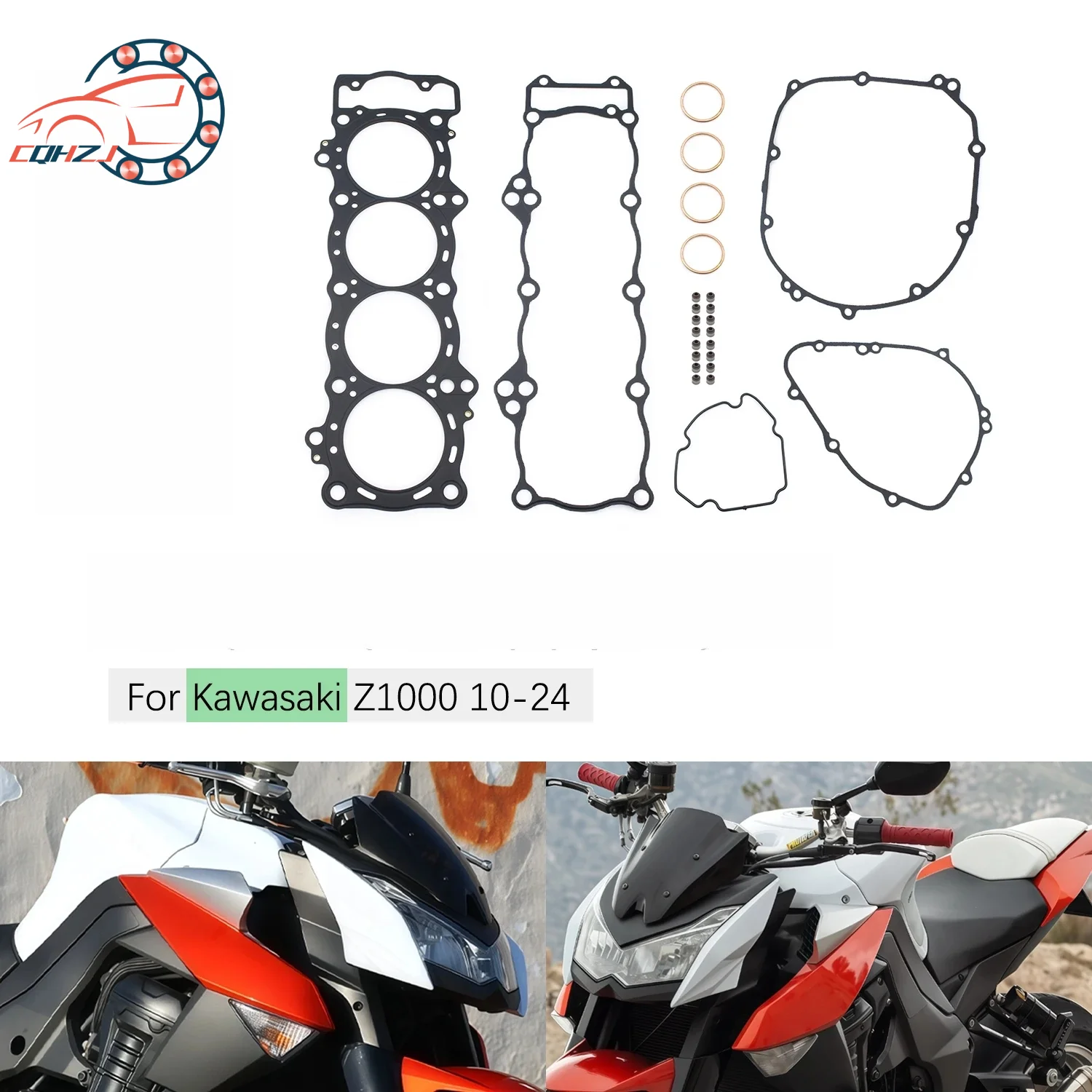 

CQHZJ Motorcycle Cylinder Head Overhaul Gasket Kit For Kawasaki Z1000 Z 1000 2011-2024 Engine Accessories