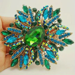 Luxury Full Rhinestone Exaggerated Brooch Badges For Women Men Fashion Classic Vintage Party Banquet Pin Jewelry