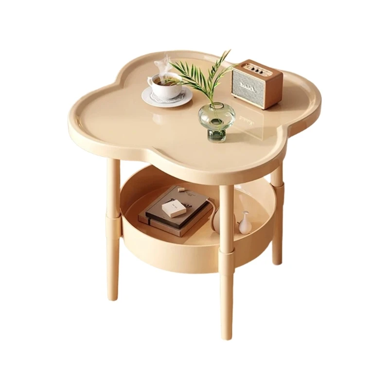 per comodino color crema Superfici impermeabili Bordi arrotondati Design portatile Mobili per piccole stanze