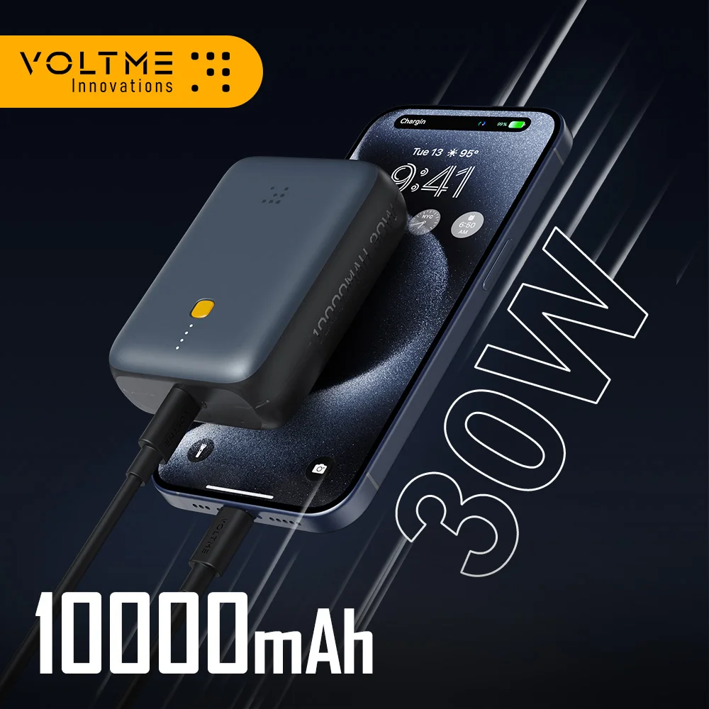 Voltme-power bank 30W PD fast charging 10000mAh for iPhone15 Pro Max, portable charger battery pack for Samsung Galaxy S24 Ultra