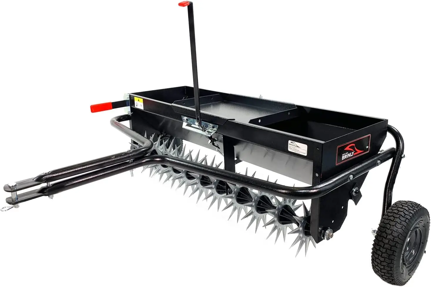 As2-40Bh-P Tow Behind Combination Aerator Spreader With Weight Tray, 40-Inch, Flat Black