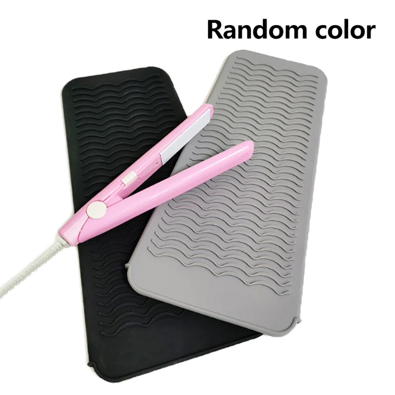 1PC Silicone Hair Curling Wand Cover Hair Straightener Storage Bag Hairdressing Curling Iron Insulation Mat Heat Resistant Pouch