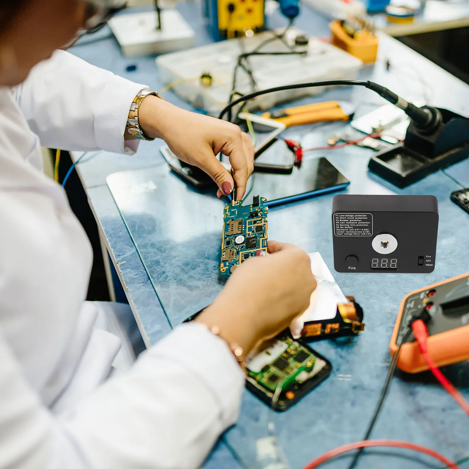 

Electrical Ohm Meter Resistance Tester Precision Lightweight Tool for Circuit Coil Testing Without Electrical Tools