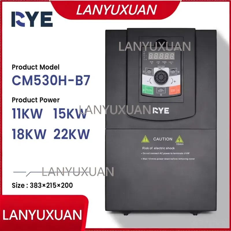 RYE Low Voltage 11KW 15KW 18KW 22KW Variable Frequency Driver AC Drive 3Phase Converter Inverter Pump VFD Frequency Converter