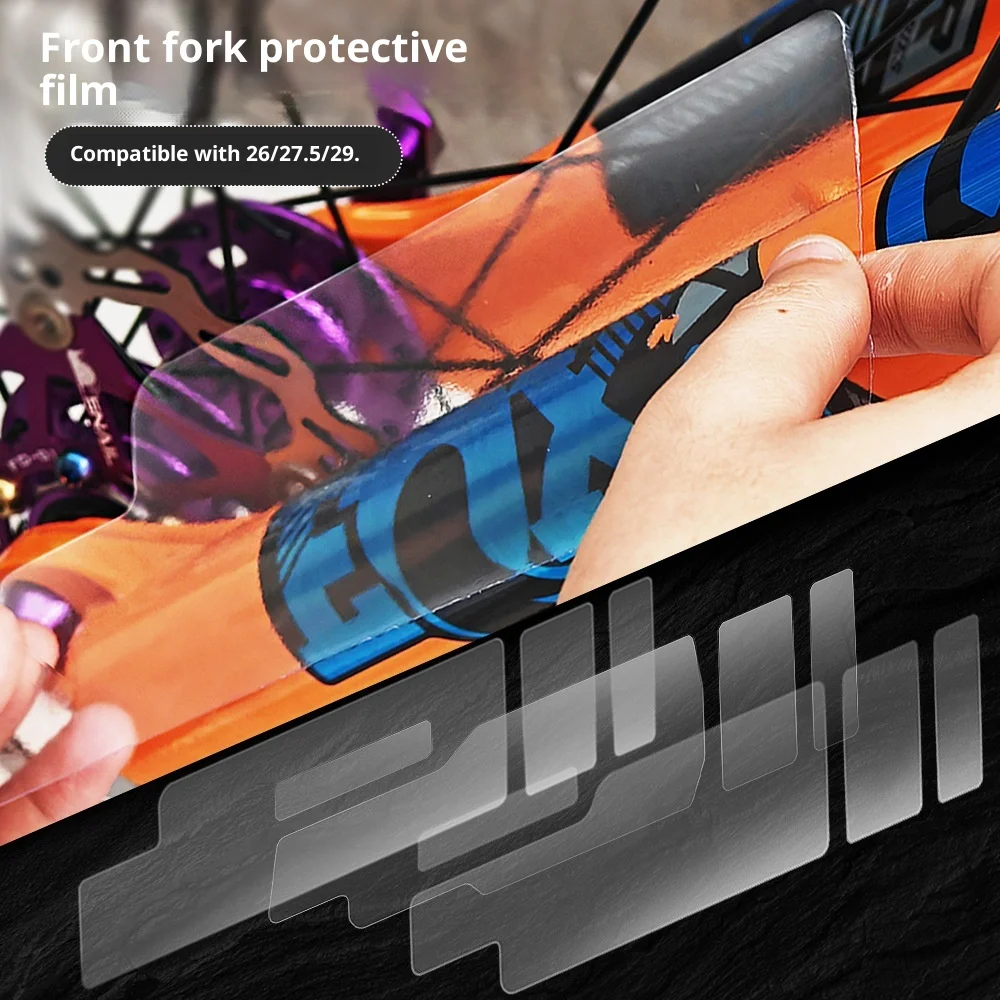 

Bicycle Fork Protector Fork Protective Sticker 26-29 Inches Mountain Bike Protective Film Decals Scratch-Resistant Protector