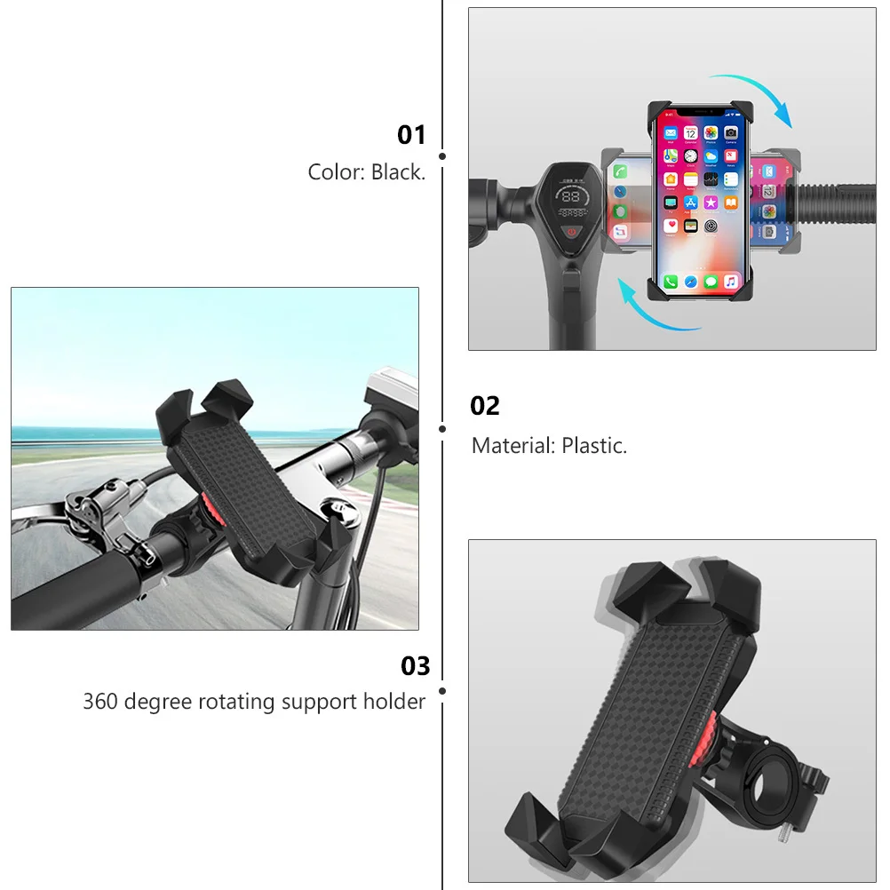 

Bike Phone Mount 360 Degree Rotation Universal Adjustable Motorcycle Handlebar Holder For Cell Phone Motorbike Accessories