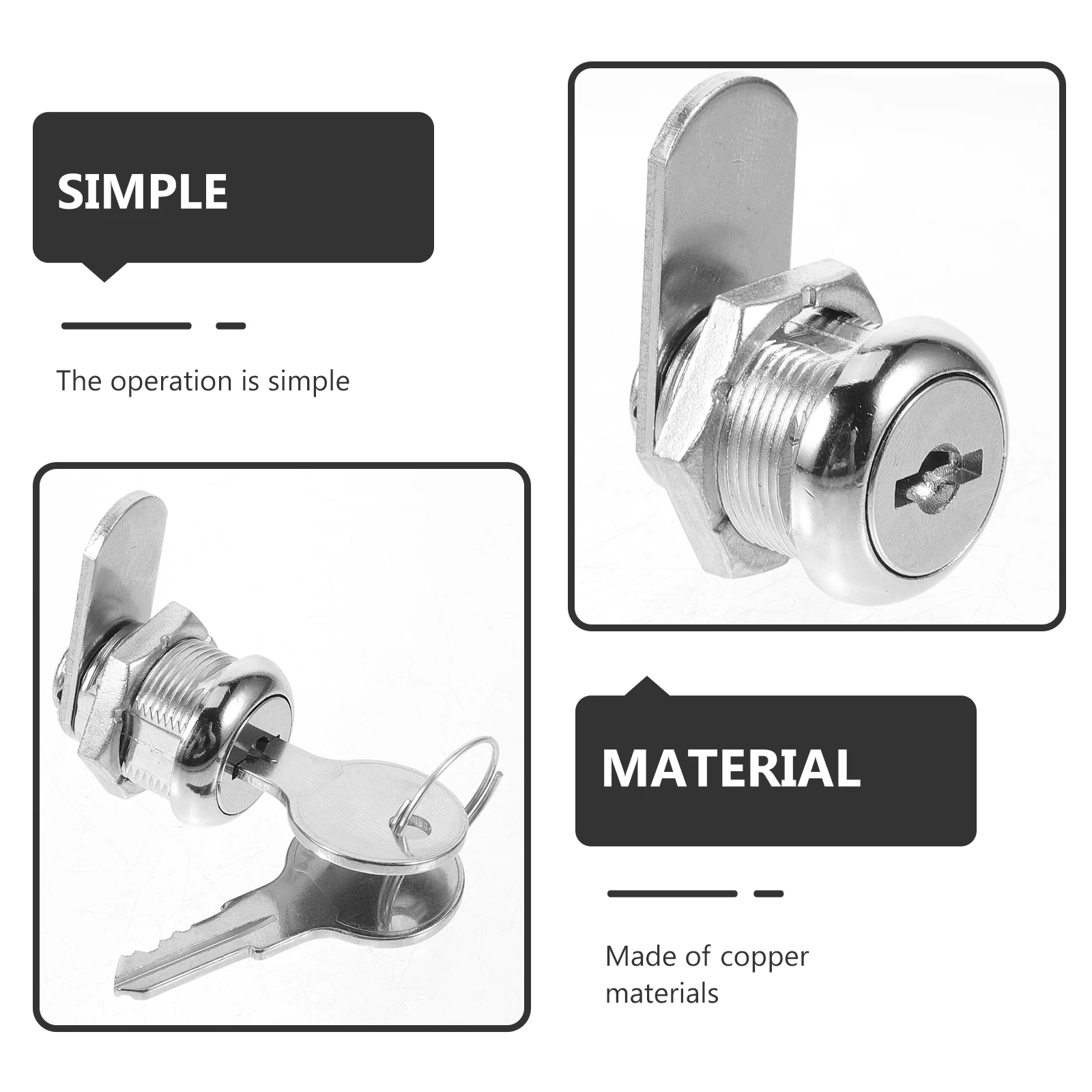 

Mailbox Lock Inch USA 16 Cabinet Drawer File Cabinet Key Replacement Storage Toolbox Box Lock RV File Desk Cylinder Replacement