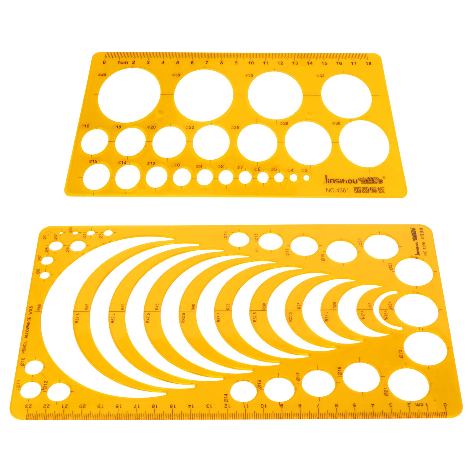 2 Pcs Scale Ruler Geometric Drawing Design Template Interior Templates Drawings Plastic Orange Measuring Rulers