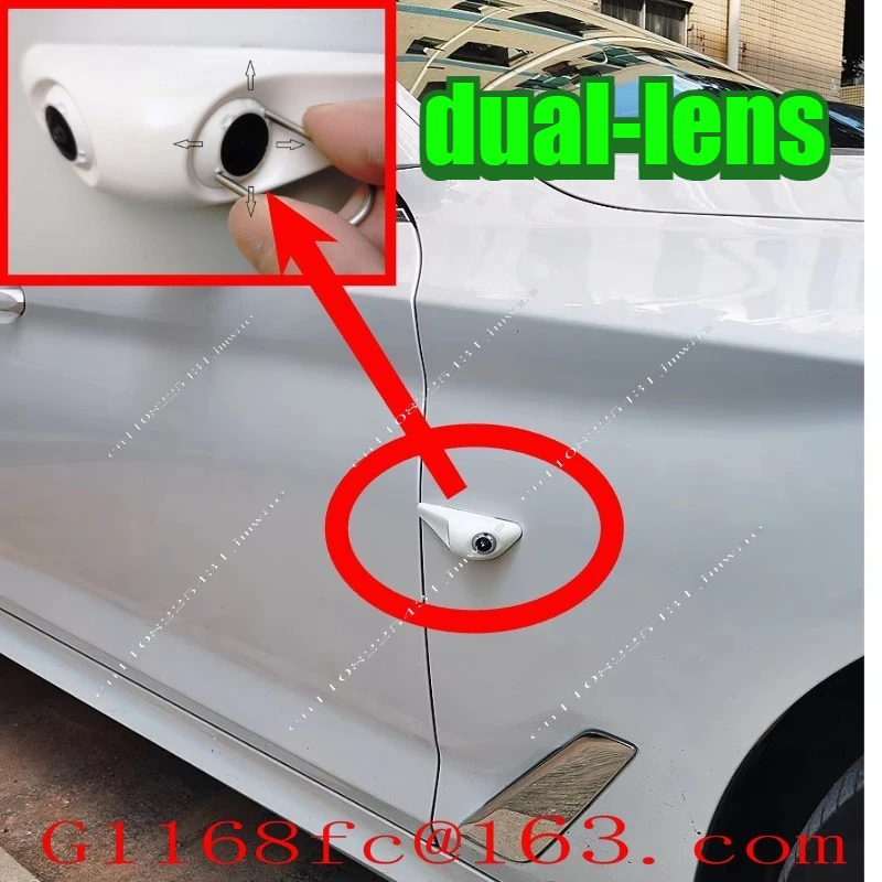 Two in One 1080P Reversing Camera for Car Door Side View Reversing Camera Blind Spots dual-lens