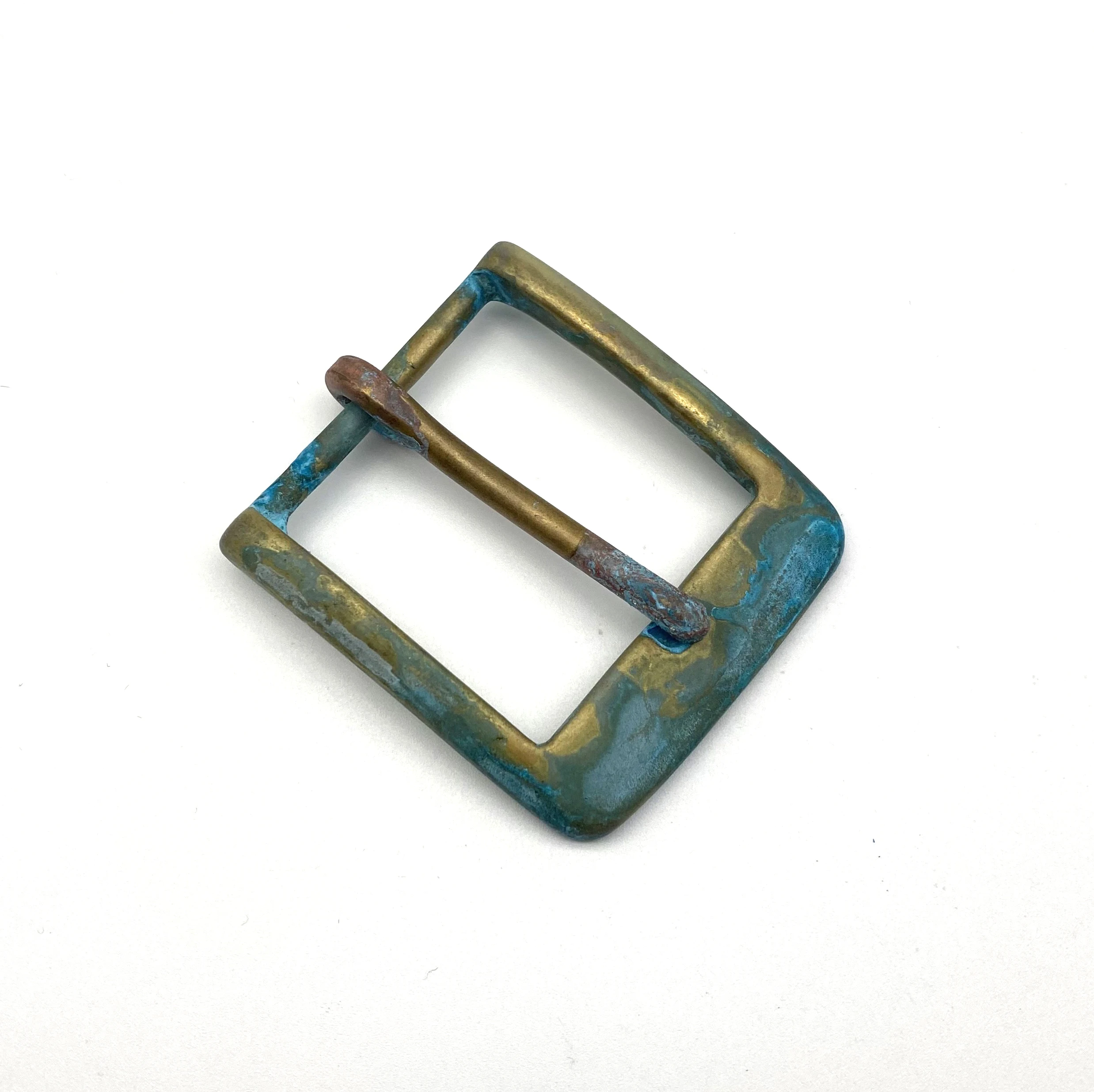 Vintage Bronze Buckle 40mm Green Rusty Color