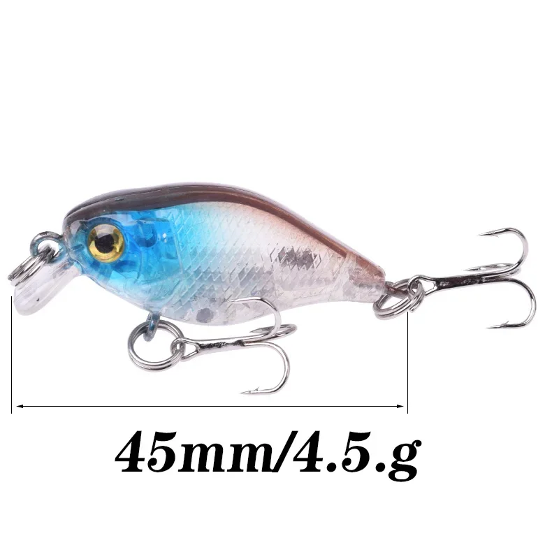 1 Pc Crankbait Fishing Lure Crank Plastic Wobblers 45mm 4g Artificial Hard Bait for Bass Lifelike Swimbaits Pesca Fishing Tackle