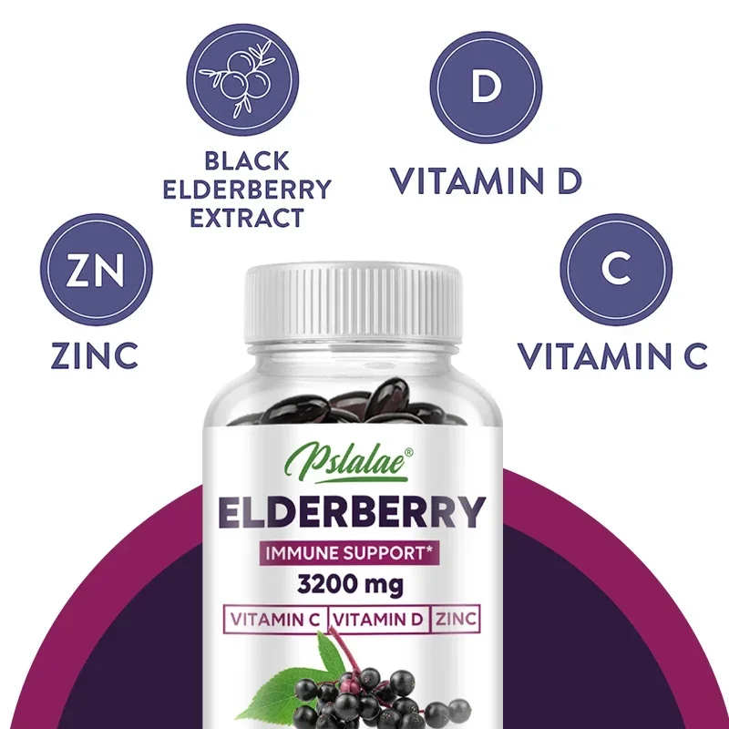 Elderberry - Dietary Supplement That Supports A Healthy Immune System, Antioxidant Levels and Promotes Nutrient Absorption