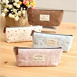 Kawaii Floral Fresh Style Pencil Bag Small Flowers Pencil Cases Cute Simple Pen Bag Storage Bags School Supplies Stationery Gift