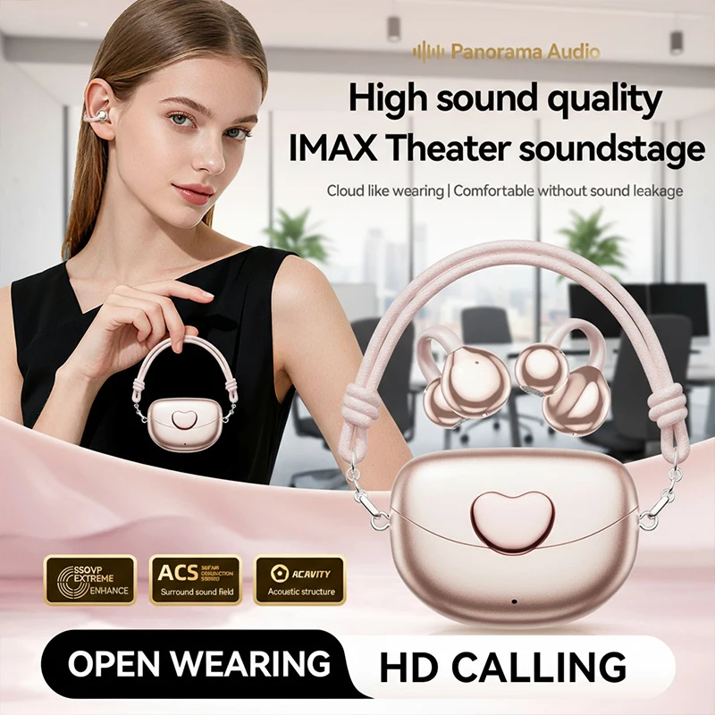 Auriculares Bluetooth con Clip para la oreja, auriculares inalámbricos con ruido, táctiles inteligentes, portátiles, para reuniones y llamadas