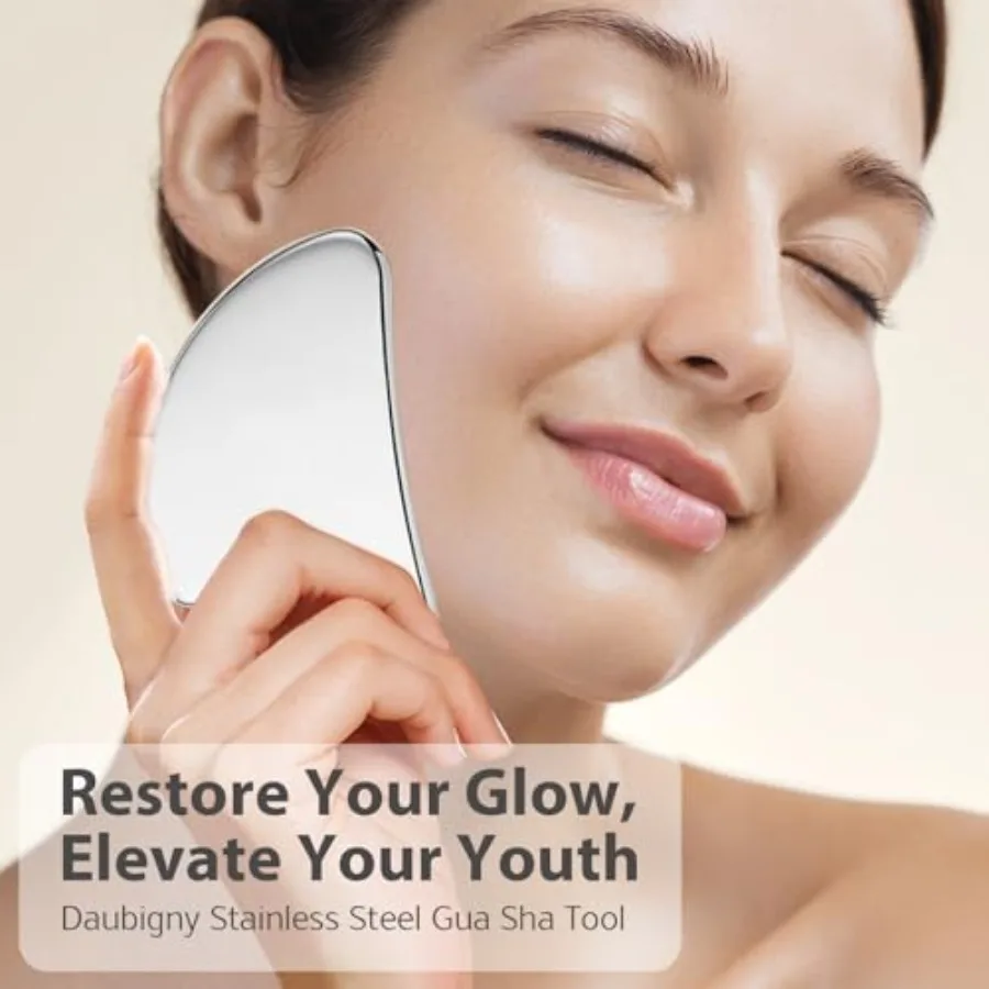 สแตนเลส Gua Sha Facial เครื่องมือ Guasha สําหรับใบหน้าโลหะ Gua Sha กระชับผิวนวด Guasha เครื่องมือความงามสําหรับ Body Eyes คอ M
