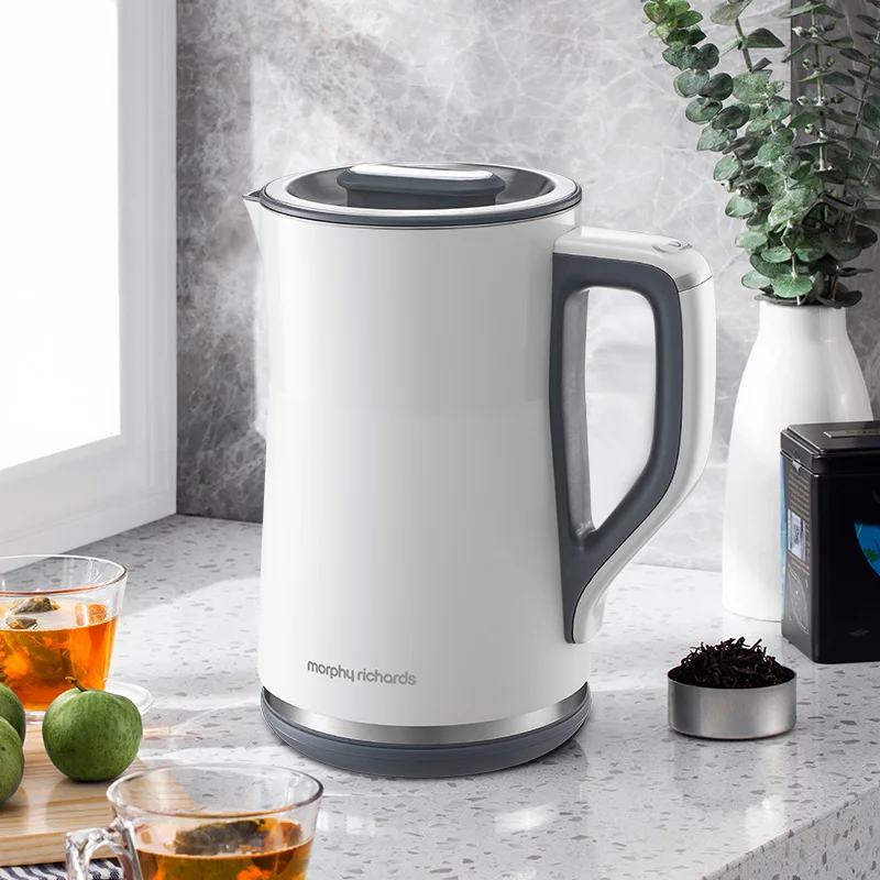 1.5L Electric Kettle 304 Stainless Steel Tea Coffee Hot Water Boiler LED Indicator Auto Shut-Off & Boil-Dry Protection 4 Colors