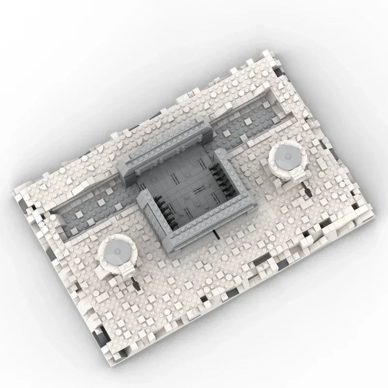 MOC Building Blocks Landing Platform Diorama Model Architecture Technology Bricks Movie Scene Stronghold Display Toys Xmas Gifts