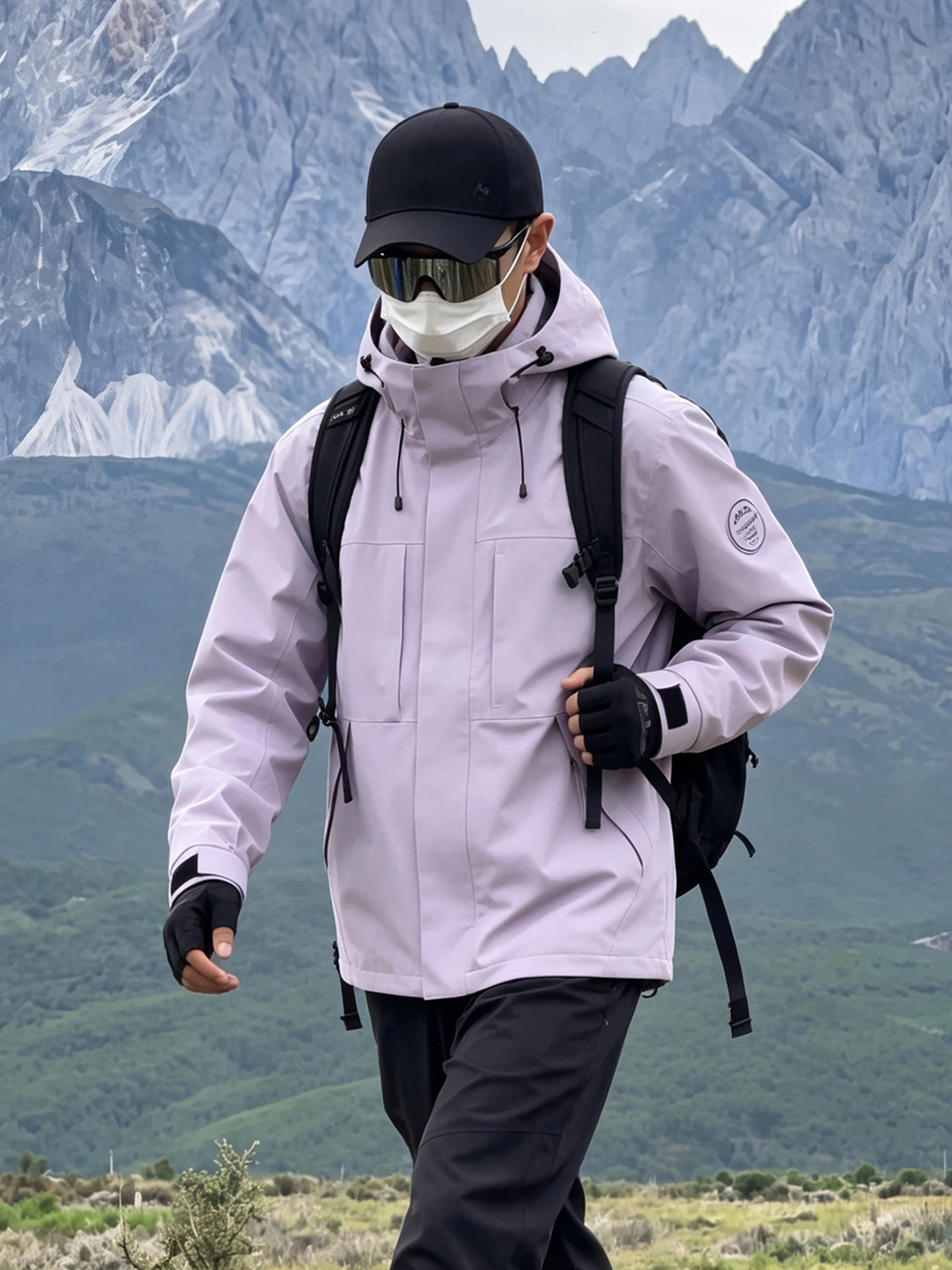 Men's Hiking Mountain Climbing Jacket Windproof Three-in-One Hooded Outerwear Casual Popular Loose Fit Autumn Long Sleeve Zipper