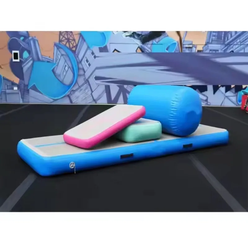 Wholesale Inflatable Double Wall Fabric Tumbling Gym Air Track Gymnastics & Yoga Mat 20cm Thickness Custom Logo 3m-6m
