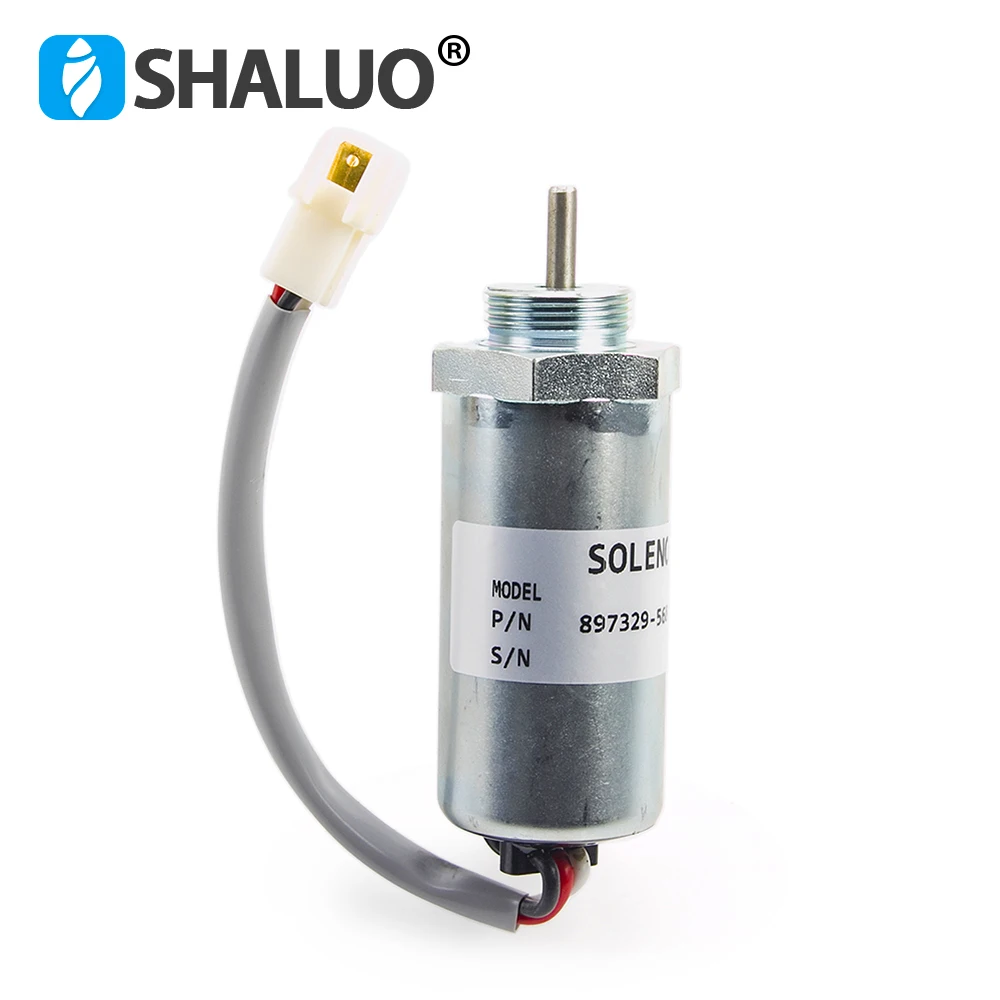 

897329-5680 897209-1152 Generator Engine Stop Solenoid Valve For Isuzu 3LD1 3LD2 4LE1 And Hitachi Kobelco SK75-8 Flameout Valve