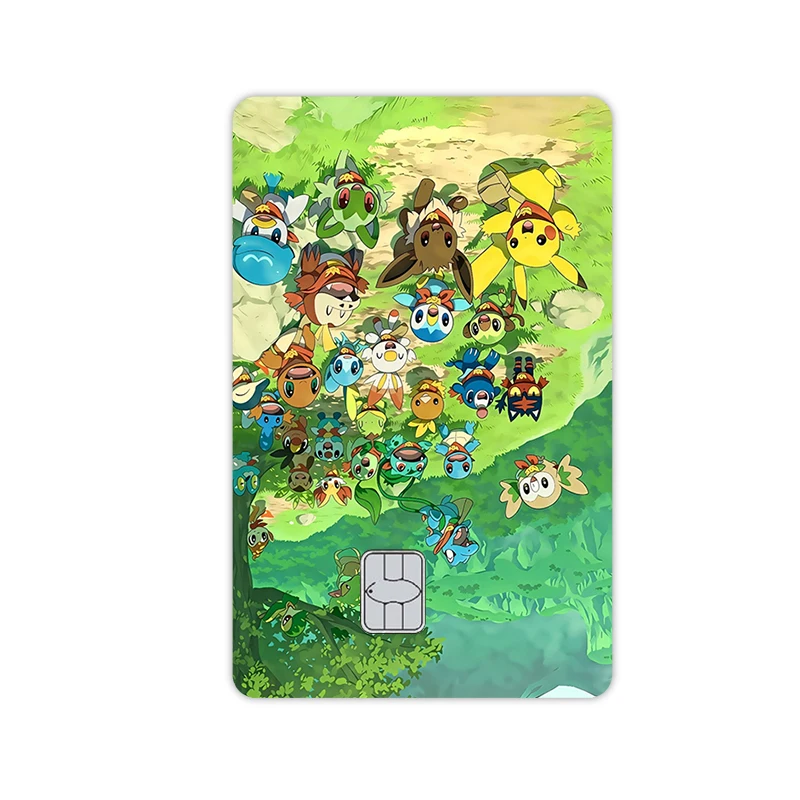 Anime Cartoon Cute Monsters Credit Card Skin Stickers Waterproof Debit Card Film Decorative Cover for Bank Visa Bus Card Decals