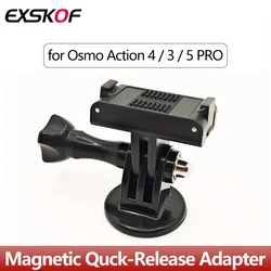 OSMO Action 5 PRO/4/3 Magnetic Quick-Release Adapter With 1/4 inch Screw & Tripod Mount for DJI Osmo Action 5 PRO 4 3 Camera