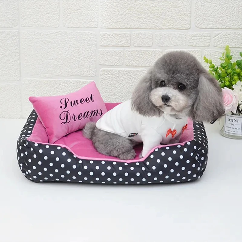 Dog Sofa Plush Bed for Winter Pet Fluffy Warm Puppy Accessories Mat Pets Dogs Beds Small Bedding Baskets Supplies Cushion