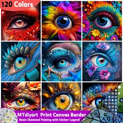 Portrait Eye Resin Diamond Painting 120 Colors Sticker Legend Print Canvas Border Full Drill Flower Kit Fantasy Home Decor