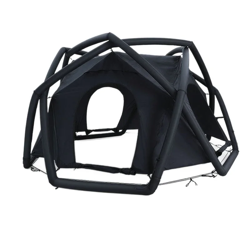 Lightweight spherical inflatable tent, outdoor 2-3 people double-layer rainstorm-proof camping family tent