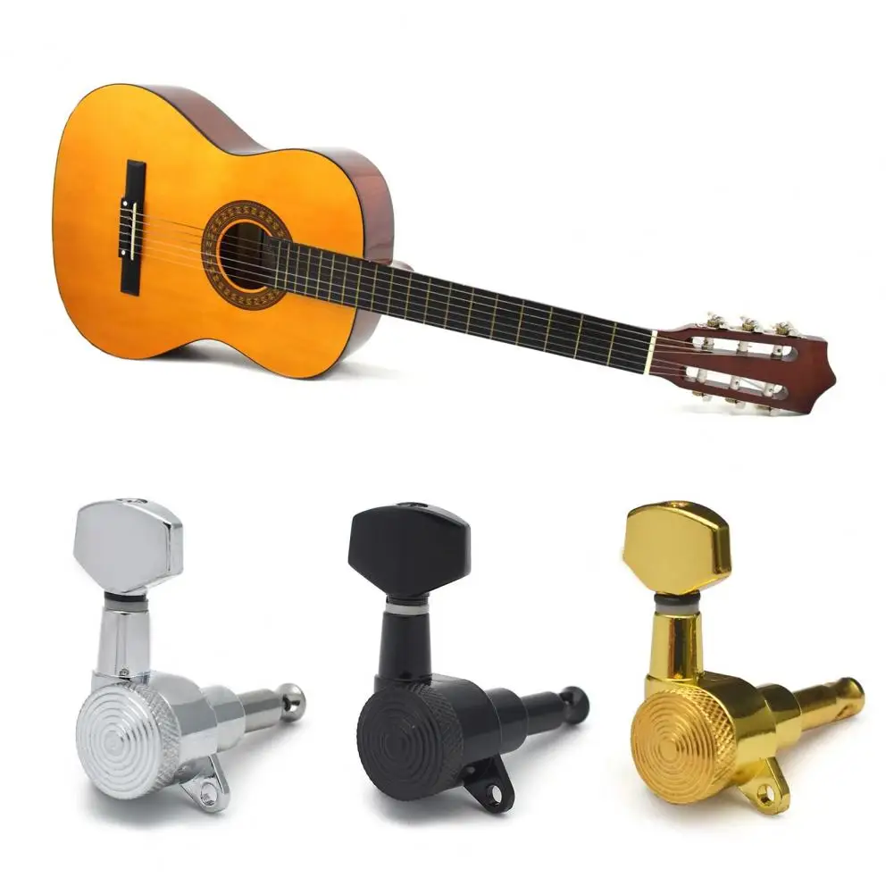 Lock String Tuning Key Pegs, Guitar Locking Tuner Left Right Machine Heads For Electric Folk Acoustic Guitar Replacement
