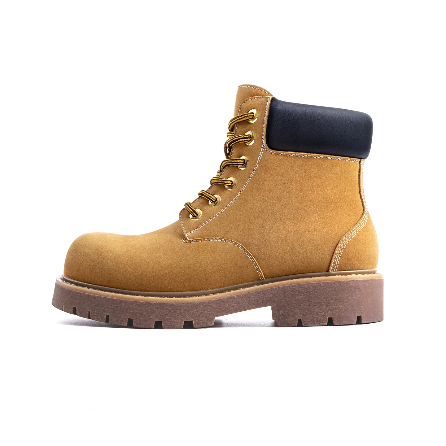 Mr.A Brand 26-Year New Classic High-Top 4.5cm Height-Increasing Wear-Resistant Yellow Boots Outdoor Leather Comfortable Retro Warm Boots Men's Work Boots image 2