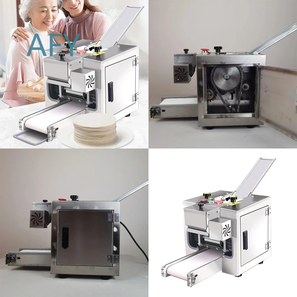 Commercial Dumpling Skin Machine for 60-160mm Wrappers Imitation Handmade Rolling Press Large Dough Sheet Maker Food