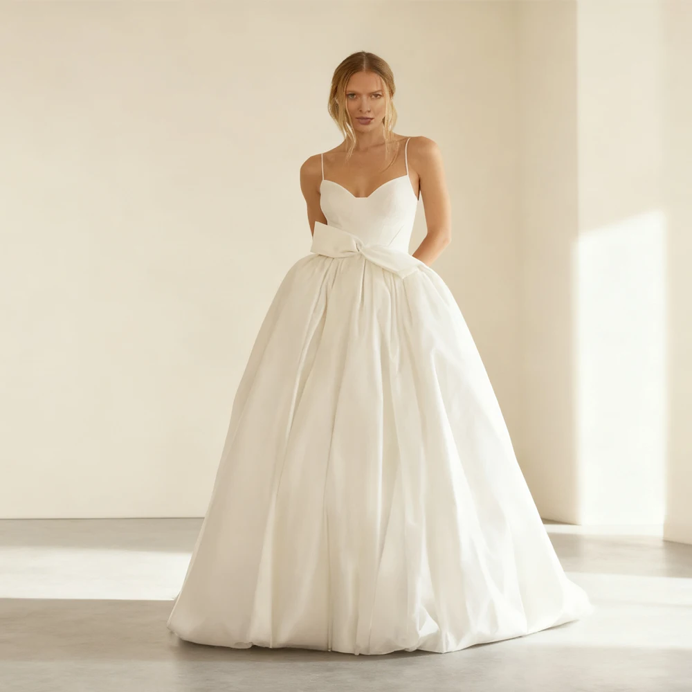 Attractiv Wedding Dress for Women 2025 Sweet Spagehtti Straps A Line Sweetheart Neck Bridal Gown, Customized Bride Dresses