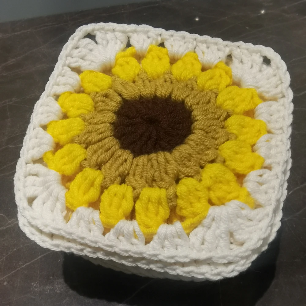 

10 см вязаные нашивки для одежды с подсолнухом, сделай сам, аппликация, квадратные подушечки, сумки, аксессуары, наклейки на детские футболки, 40 шт.