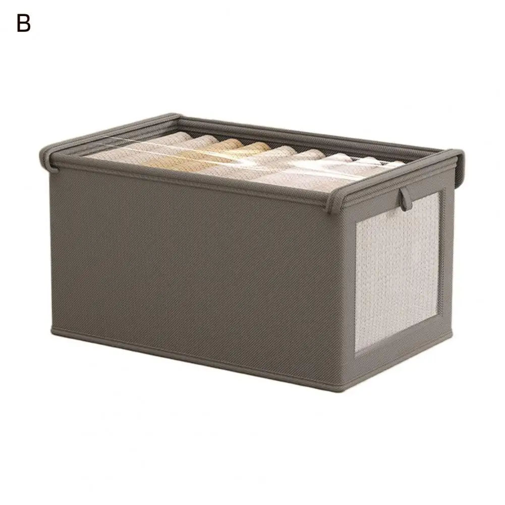 

Closet Organization Tool Capacity Foldable Clothes Quilt Blanket Storage Box Organize Wardrobe with Dustproof Lid Visible Window