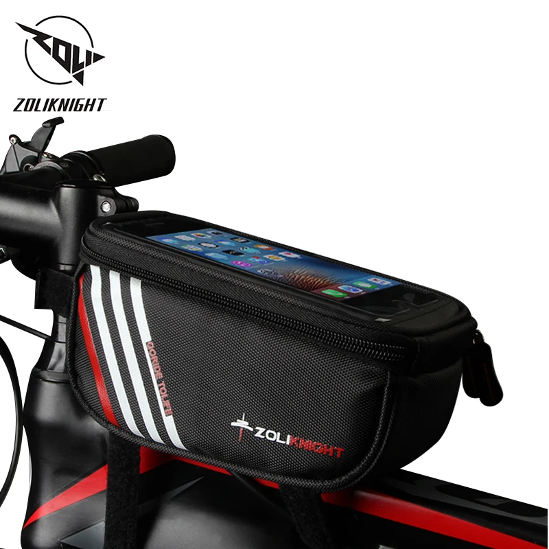 

ZOLI Bike Bag Rainproof Touch Screen MTB Cycling Bicycle Bag Reflective Frame Top Tube Phone Bag Bike Accessories