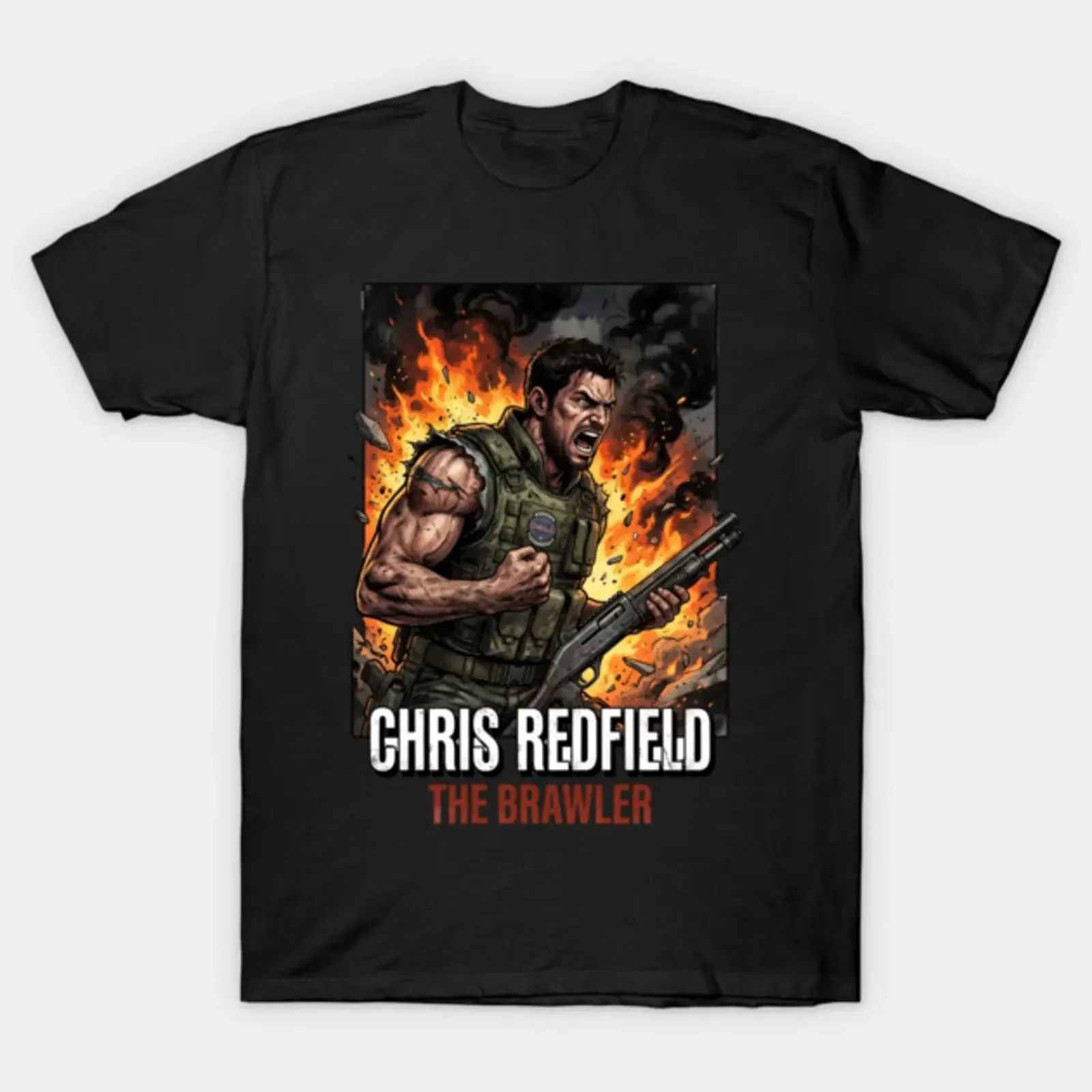 Chris Redfield The Brawler Unleashed T Shirt vintage Washed Slightly Stylish designer clothes Comfortable Unisex fashion