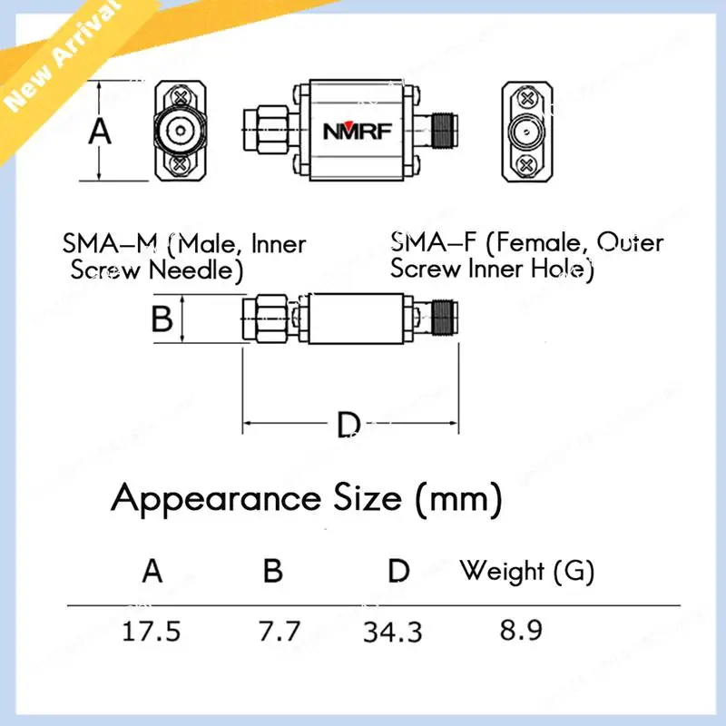 M01K WFB-5060 5.8G(5000-6000Mhz)UWB Broadband 5060MHZ Bandpass Filter
