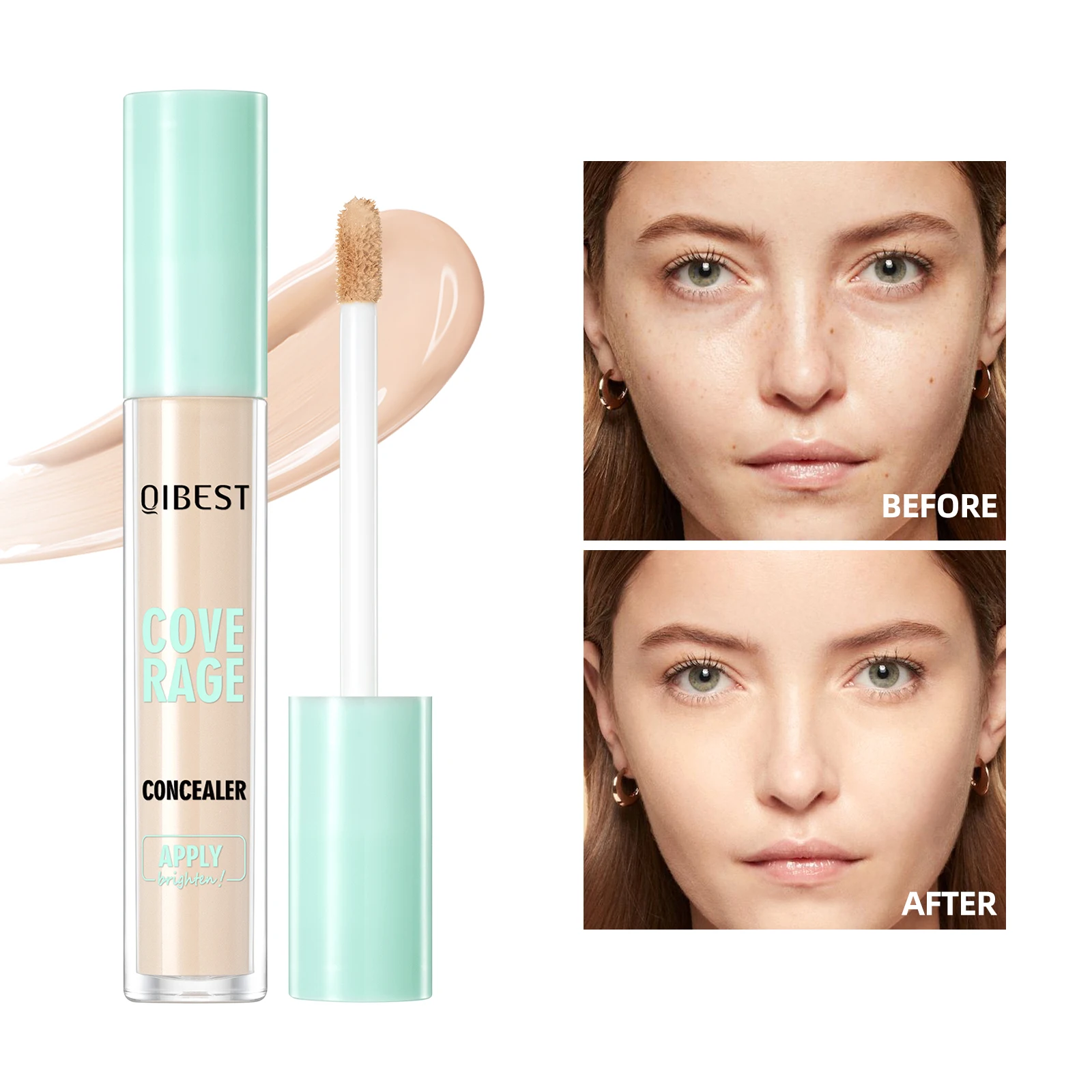 Jedwabisty naturalny korektor długotrwały kryjący niedoskonałości wygładzający skórę