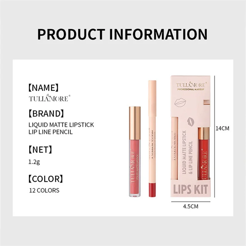 Lip Gloss Silky Color Lip Line 30g Lip Makeup Lip Liner Full Color Non Stick Cup Matte Make Up Lipstick Pen Small And Portable