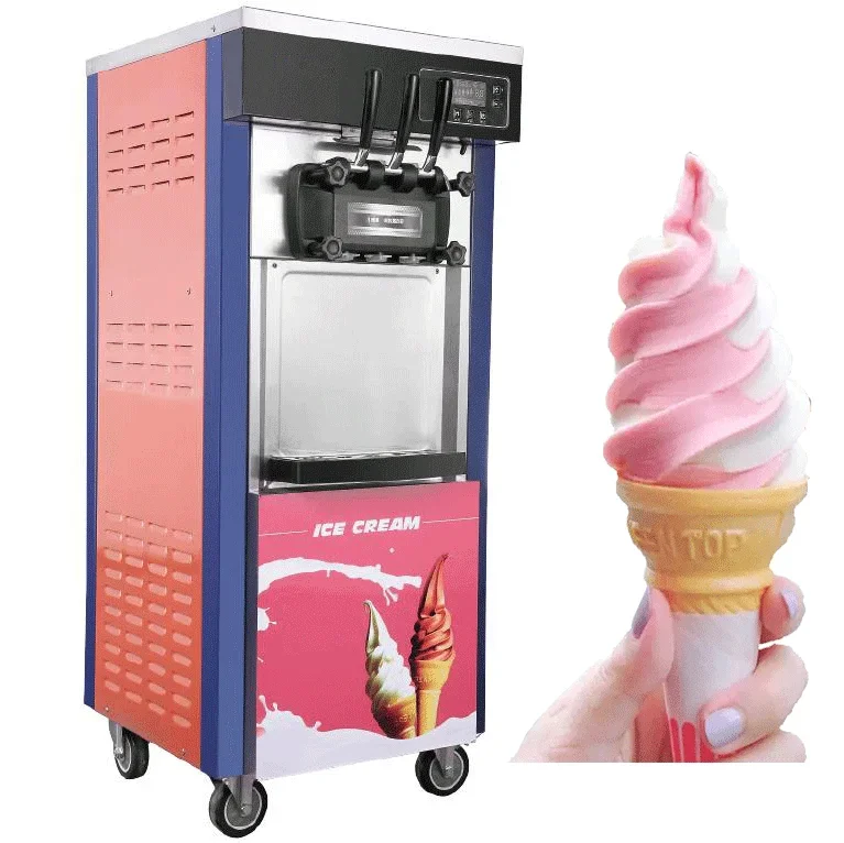 Ice Cream Makers 3 Flavor Automatic Stainless Steel Icecream Making Commercial Soft Serve Ice Cream Machine For Business Prices