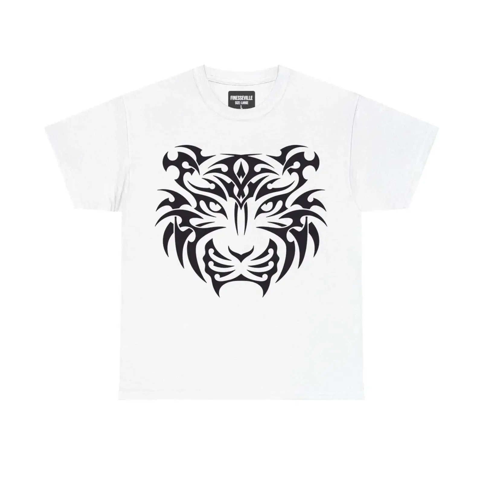 Tribal Tiger Head T Shirt Art Wildlife Predator vintage Washed Slightly streetwear Stylish fashion homme Comfortable Stretched