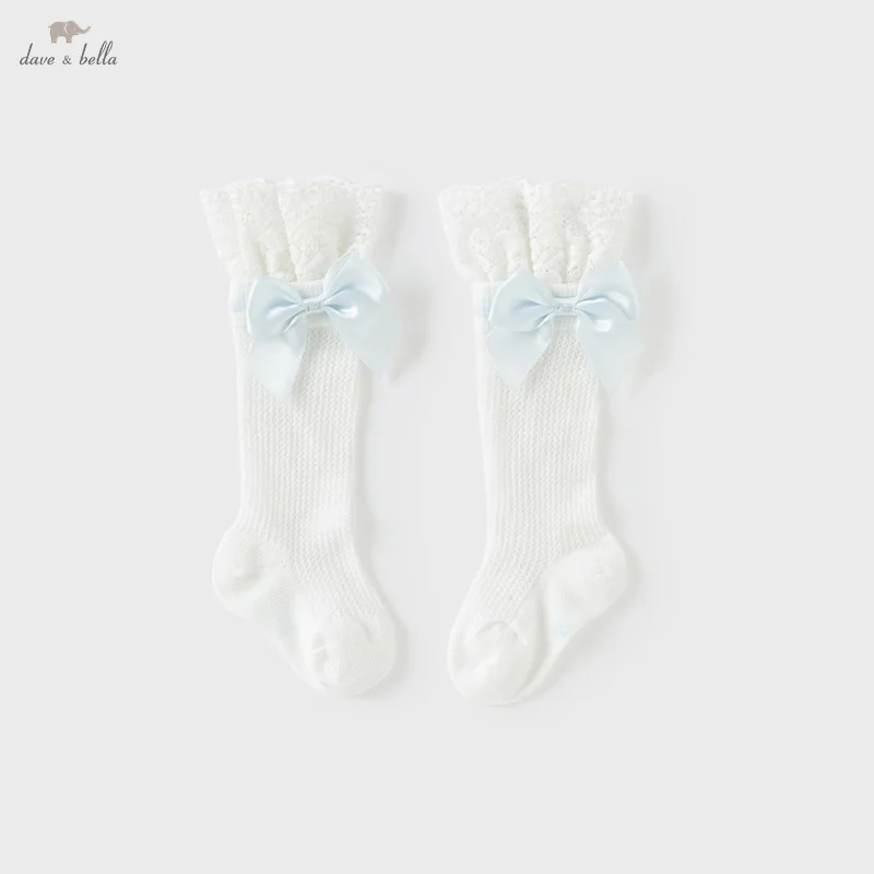 Dave Bella Fashion Casual Girls Princess Socks Cute Baby White Socks Summer Children's Clothes DB2251261
